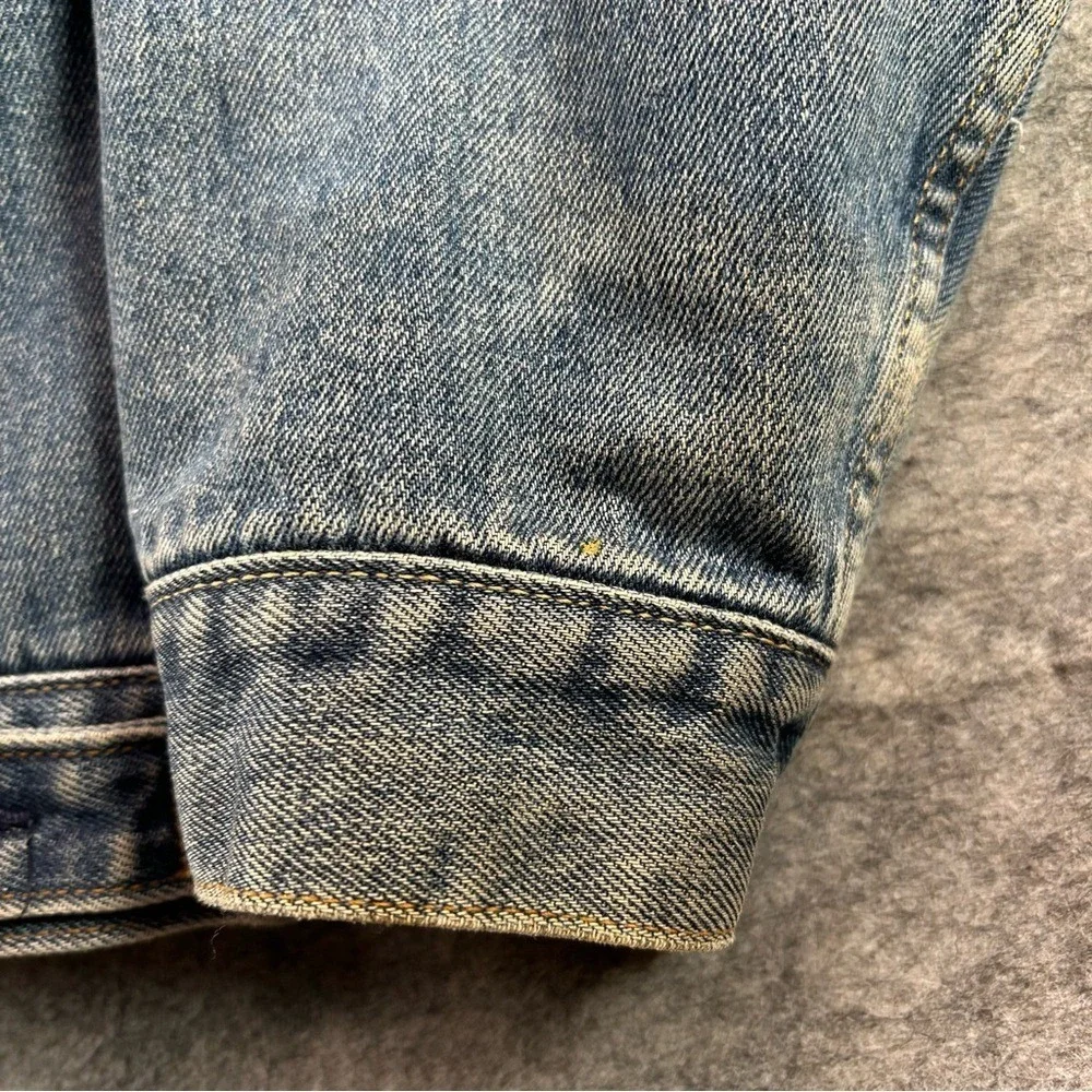 Levi's Denim Jacket Mens Large Blue Trucker Sherpa Lined 70520 Workwear Casual